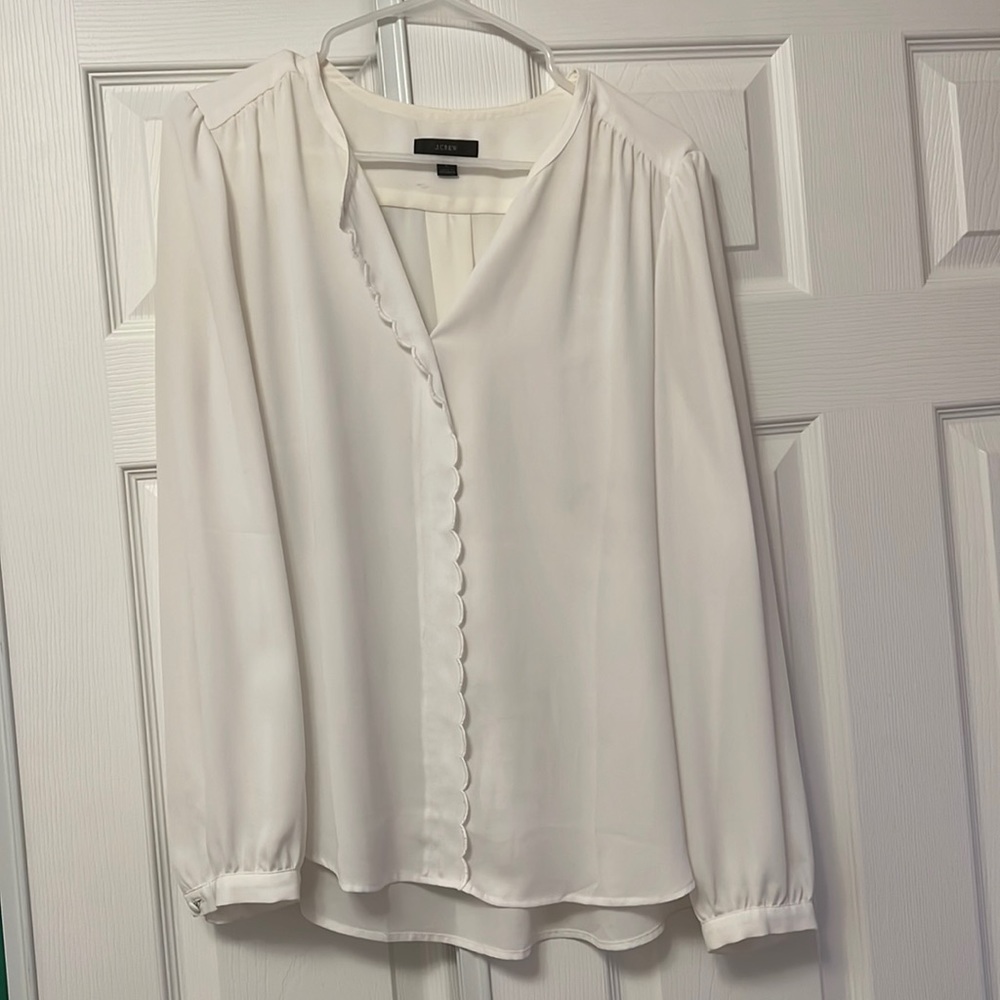 Scalloped J Crew Long Sleeve